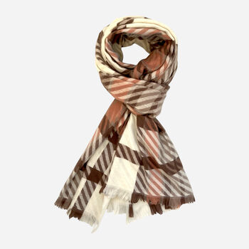 Brown Tartan Cosy Winter Scarf, 3 of 6