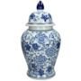 Chinoiserie Ginger Jar And Vase White Blue Porcelain, thumbnail 2 of 5