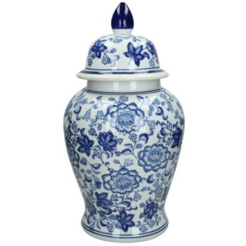 Chinoiserie Ginger Jar And Vase White Blue Porcelain, 2 of 5