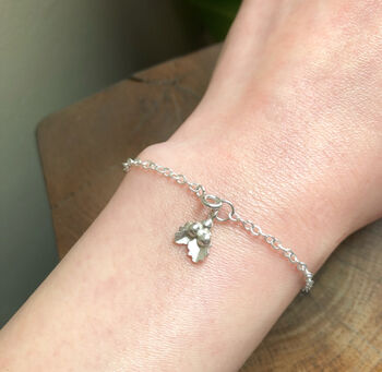 Personalised Well Done Exam Graduation Sterling Silver Small Holly Initial Star Bracelet, 5 of 9
