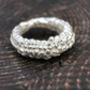 Cuttlefish Eco Sterling Silver Textured Bobble Ring, thumbnail 2 of 6