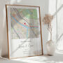 Our New Home Personalised Map Print New Home Gift, thumbnail 1 of 12