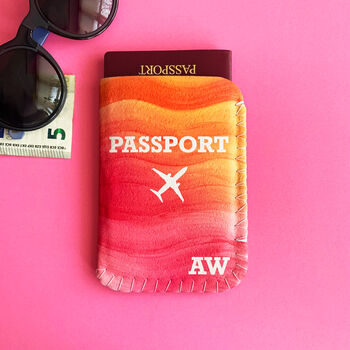 Personalised Passport Holder Sunset Orange, 3 of 3