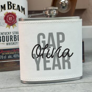 Personalised Gap Year Hip Flask, 2 of 3