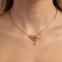 Gracie Gold Initial And Birthstone T Bar Necklace, thumbnail 3 of 8