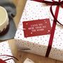 Love You More White Stars Wrapping Paper Set, thumbnail 4 of 4