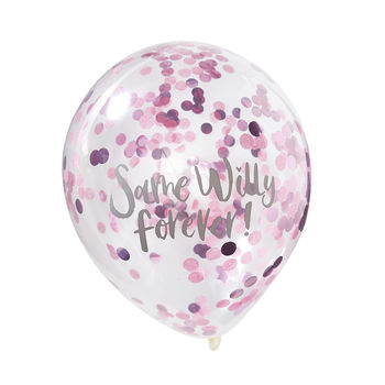 Same Willy Forever Hen Party Confetti Filled Balloons, 2 of 3