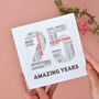 Personalised Silver 25th Wedding Anniversary Card, thumbnail 1 of 2