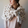 Chunky Knit Cape Scarf, thumbnail 8 of 9