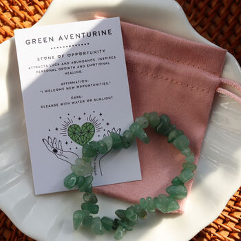 Green Aventurine Chip Bracelet – Luck And Heart Energy, 2 of 6