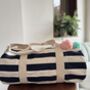 Personalised Pom Pom Stripe Weekend Bag, thumbnail 3 of 9
