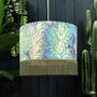 Emerald Enchanted Wood Lampshade With Fringing, thumbnail 1 of 8