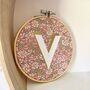 Liberty London Personalised Initial Embroidery Hoop, thumbnail 3 of 7