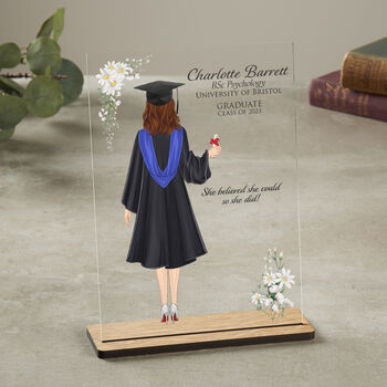 Personalised Graduation Robe Gift For Her Daisy Design, 3 of 10