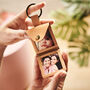 Personalised Leather Keyring For Dads With Two Photos, thumbnail 3 of 8