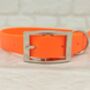 Waterproof Dog Collar And Lead Set Neon Orange, thumbnail 2 of 3