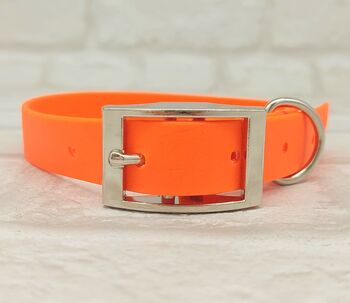Waterproof Dog Collar And Lead Set Neon Orange, 2 of 3