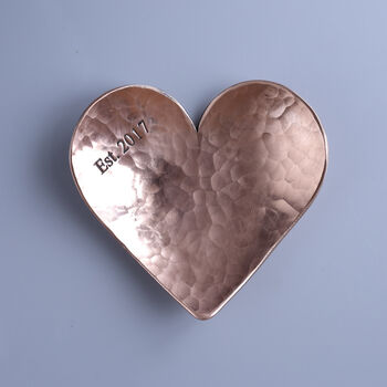 9th Anniversary Gift. Copper Heart Dish, 7 of 8
