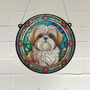 Lhasa Apso Stained Glass Effect Suncatcher, thumbnail 1 of 6