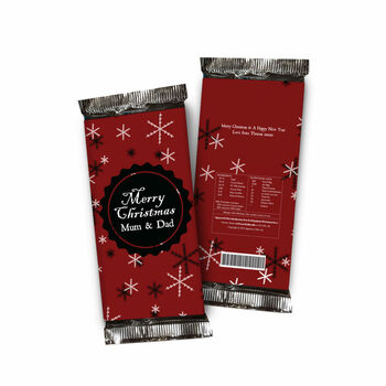 Personalised Christmas Chocolate Bar Snowflakes, 2 of 2
