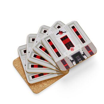 Arsenal Mugs And Coaster Set. London Stadium Architecture Art, 5 of 8