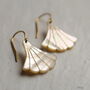 Art Deco Pearl Fan Earrings, thumbnail 9 of 12