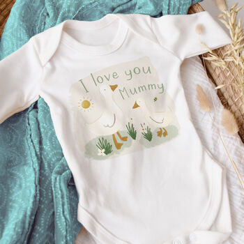 I Love You Mummy Puddle Duck Baby Outfit, 4 of 5