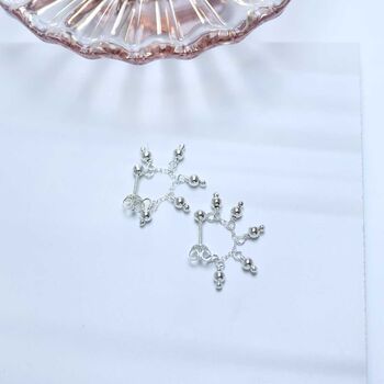 Sterling Silver Hanging Lanterns Chain Studs, 5 of 8