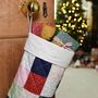 Traditional Patchwork Quilted Christmas Stocking, thumbnail 7 of 12