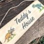 Hand Painted Dinosaur Wooden Sign, thumbnail 2 of 2