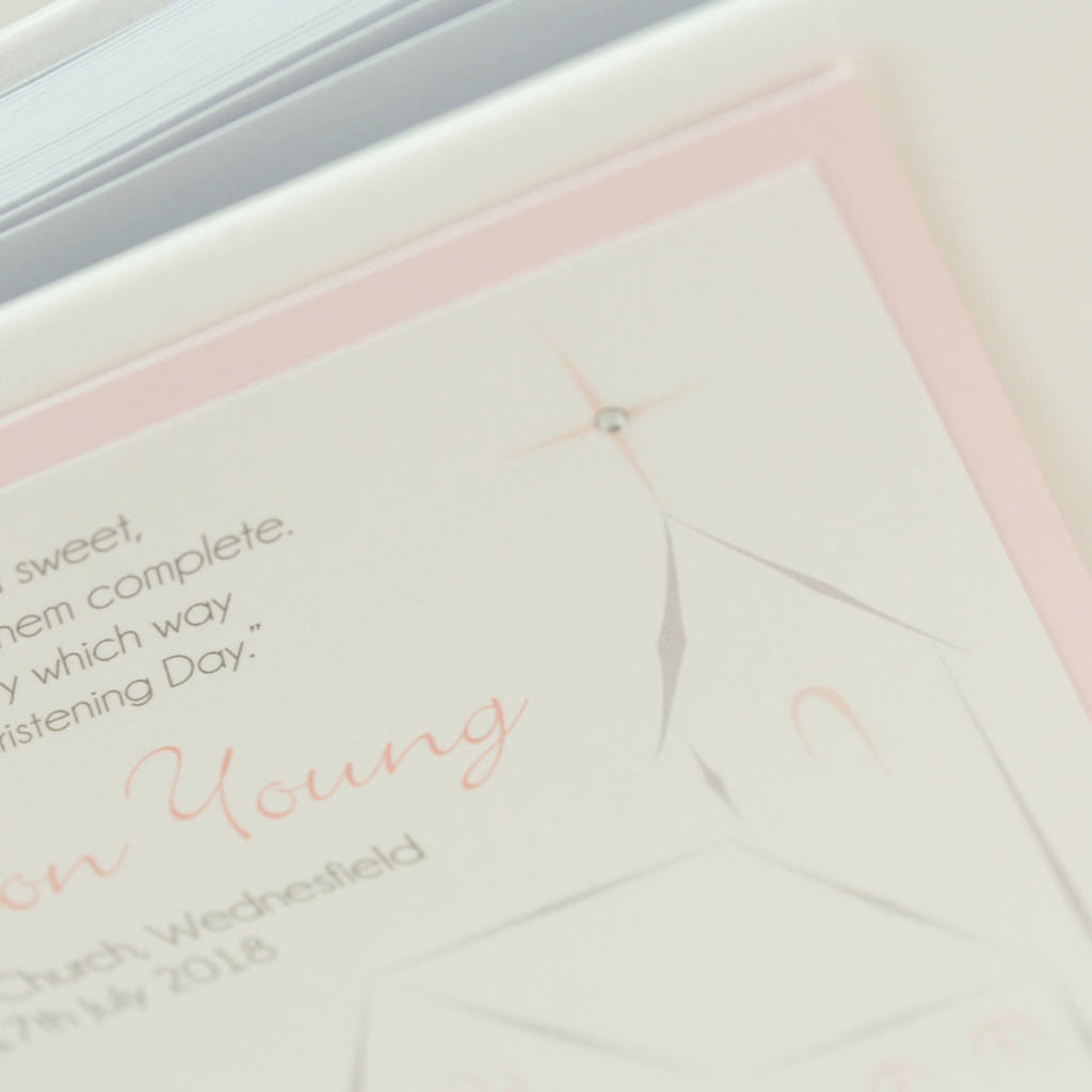 Personalised Christening Guest Book By Dreams To Reality Design Ltd