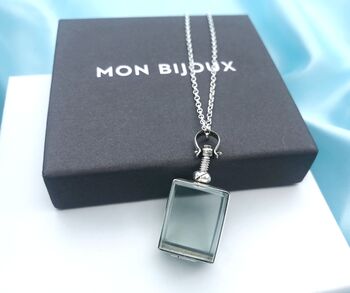Personalised Rectangle Fillable Locket For Crystals, 4 of 11
