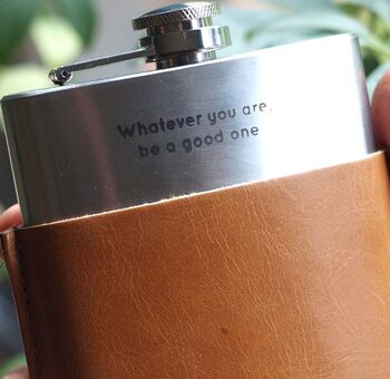 Personalised Cricket Hip Flask In Gift Box, 5 of 9