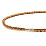 Mens Personalised Braided Cork Necklace Sterling Silver Clasp, thumbnail 8 of 8