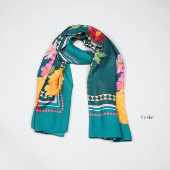 Birth Month Flower Scarves, 10 of 12
