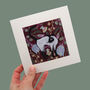 Reusable Eco Friendly Cat Art Card Blank Inside Or Optional Handwritten Message, thumbnail 1 of 11