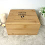 Personalised Bamboo Urn For Cremation Ashes Angel Baby Design, thumbnail 2 of 12