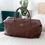 Monogrammed Vegan Leather Weekender Holdall, thumbnail 1 of 9