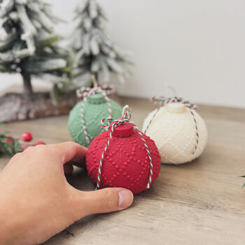 Bead Christmas Bauble Candle Festive Bauble Decoration, 9 of 10