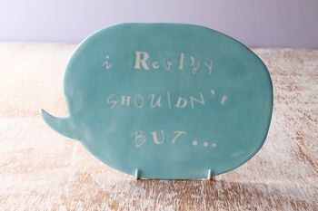 Handmade Porcelain Speech Bubble Cheese Board, 2 of 3