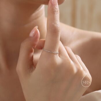 Barely There Chain Ring In Sterling Silver, 2 of 11