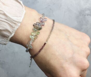 Multi Colour Skinny Sapphire Bracelet, 8 of 11