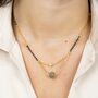 Indian Gold Plated Black Bead Mangalsutra Necklace, thumbnail 1 of 5