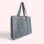 Pale Blue Ditsy Floral Quilted Cotton Tote Bag, thumbnail 1 of 5