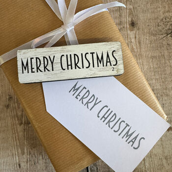 Large Merry Christmas Rubber Stamp For Crafting, 4 of 6