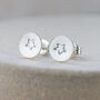 Sterling Silver Open Star Stamped Studs, thumbnail 1 of 2