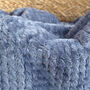 Personalised Dusty Blue Honeycomb Blanket For Baby, thumbnail 5 of 8