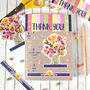 Floral Bouquet Thank You Card, Cut Out And Keep, thumbnail 2 of 6