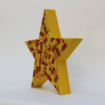 Handmade Star Mosaic Ornament, 2 of 9