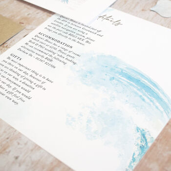 Ocean Road Wedding Invitation, 3 of 6